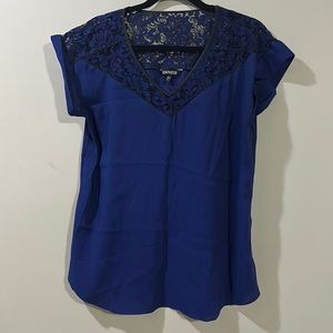 Express short sleeve blouse with Lace